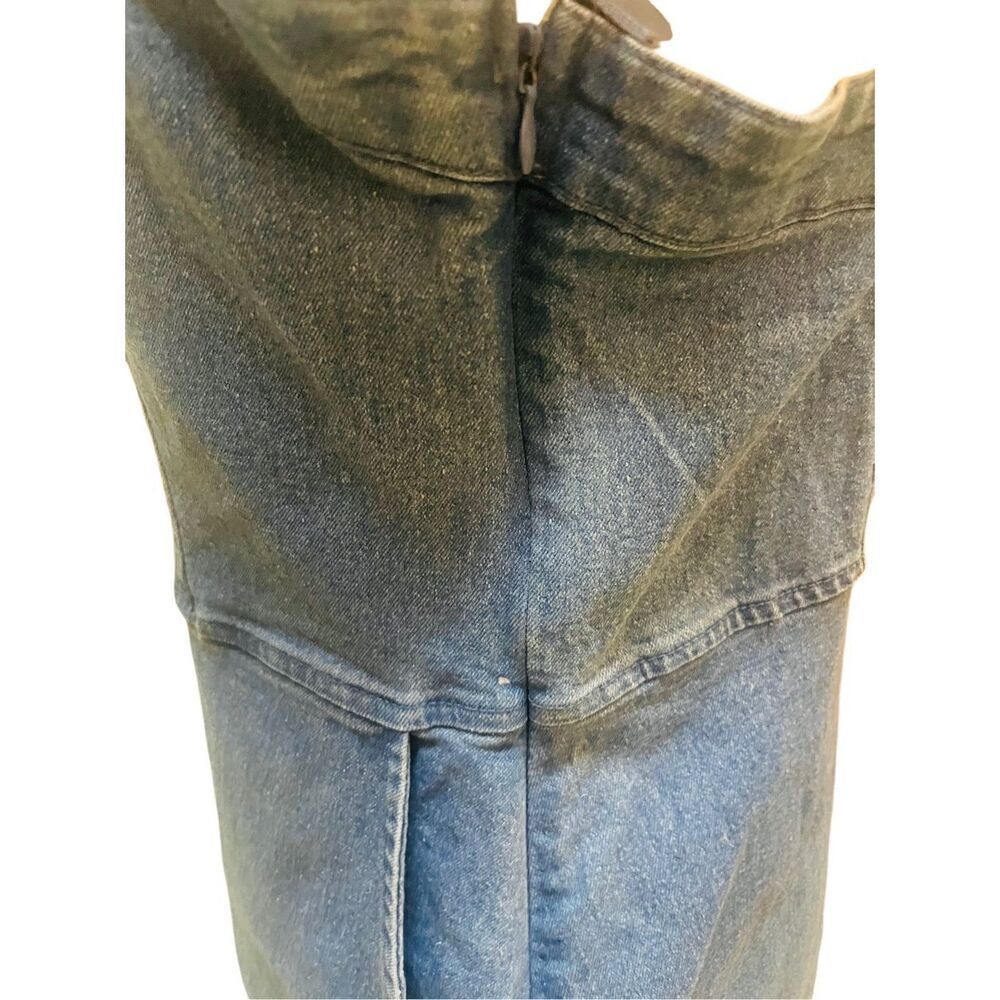 Rue 21 Sleeveless Overall Denim Dress Size Large - Picture 11 of 13